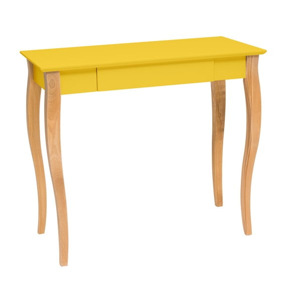 Żółte biurko Ragaba Lillo, dł. 85 cm
