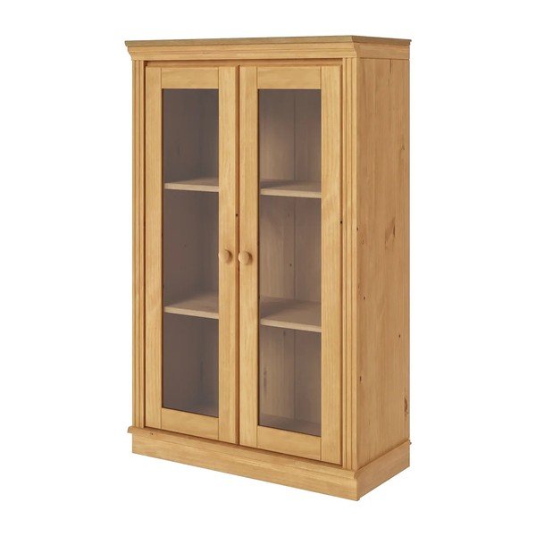 Witryna z litego drewna sosnowego w jasnym naturalnym kolorze 74x118x35 cm Anita – Støraa-image-3