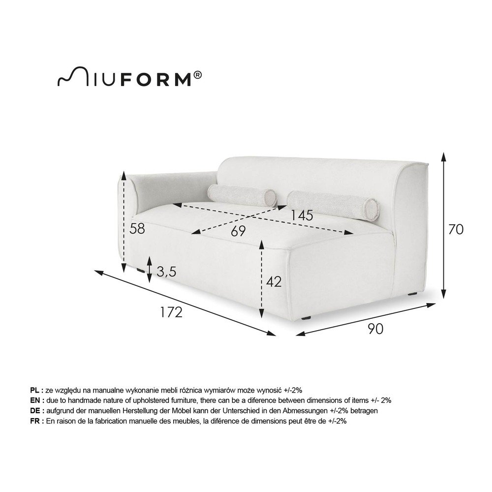 Szary moduł sofy (lewostronny) Flex Felix – Miuform (zdjęcie 11)