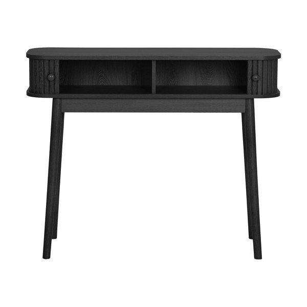 Czarna konsola z litego drewna sosnowego 30x100 cm Nikoo – House Nordic-image-2