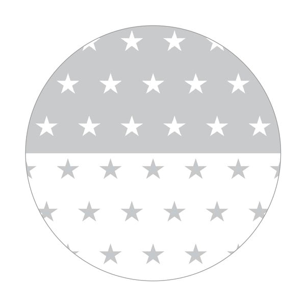 Biało-szary ochraniacz do łóżeczka z mieszanki bawełny 96 cm Little Stars – Roba-image-3