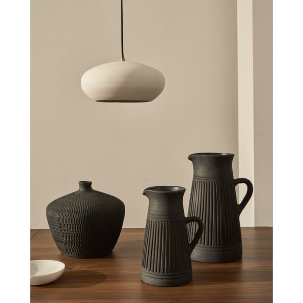 Biała lampa wisząca z metalowym kloszem ø 40 cm Inda – Kave Home-image-1