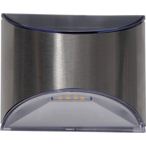 Zestaw 2 nierdzewnych kinkietów solarnych LED Star Trading Wally, wys. 8 cm-image-3