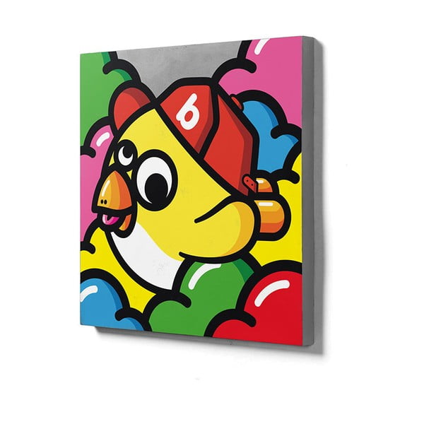 Betonowy obraz Lyon Béton Oiseau Volant Jaune, 60x60 cm-image-1