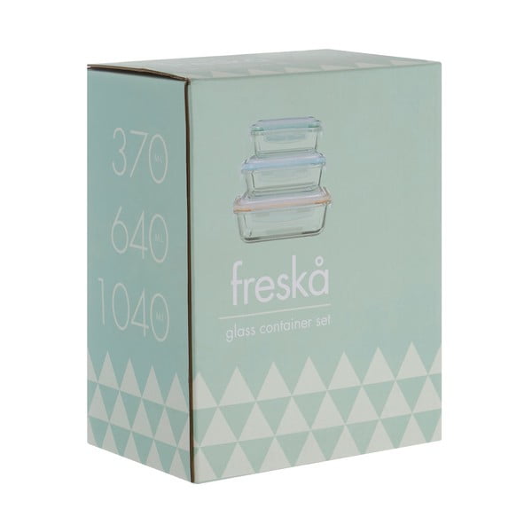 Szklano-silikonowe pojemniki na żywność 3 szt. Freska – Premier Housewares-image-1