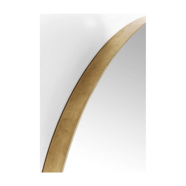 Lustro okrągłe w ramie w barwie mosiądzu Kare Design Round Curve, ⌀ 100 cm-image-4