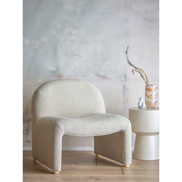 Kremowy fotel z materiału bouclé Neel – Bloomingville-image-1