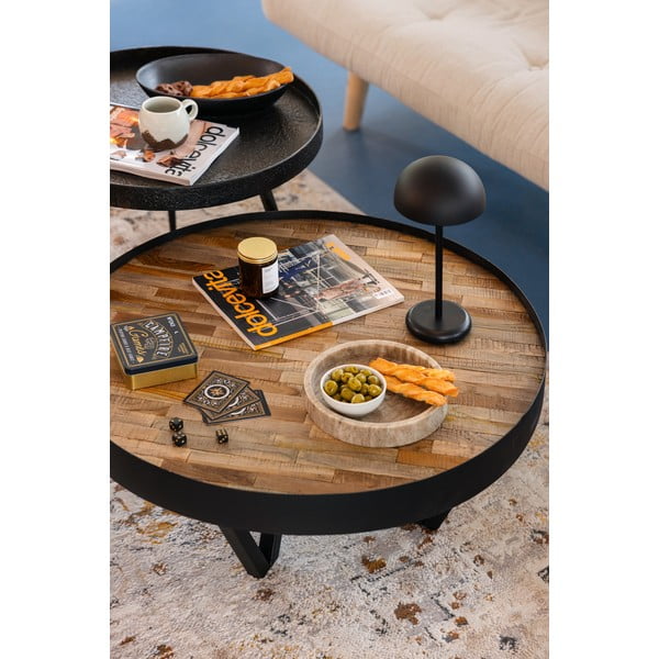 Stolik z blatem z drewna mangowca WOOOD Dax-image-1