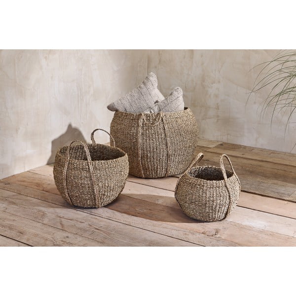 Koszyk z trawy morskiej Nkuku Rundi, ø 32 cm-image-1