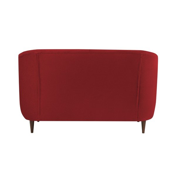 Czerwona aksamitna sofa Kooko Home Glam, 125 cm-image-1