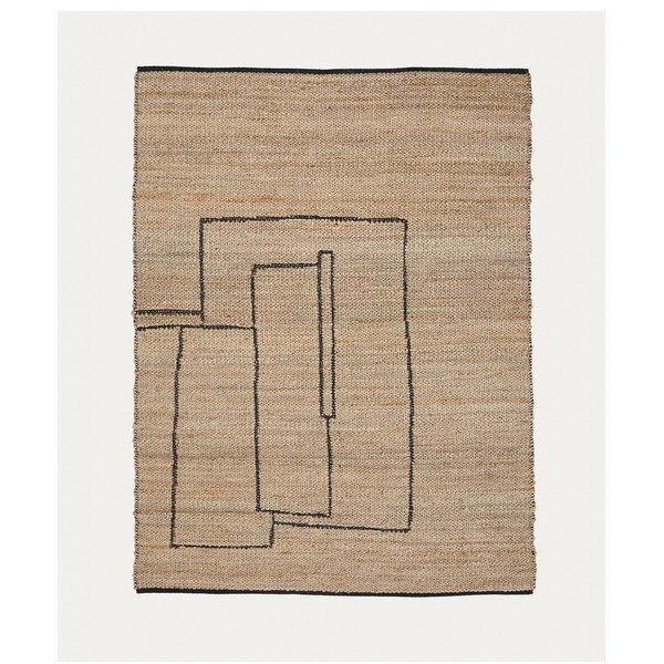 Dywan z juty dwustronny/tkany ręcznie w naturalnym kolorze 200x300 cm Velira – Kave Home