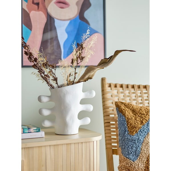 Biały kamionkowy wazon Pernilla – Bloomingville-image-1