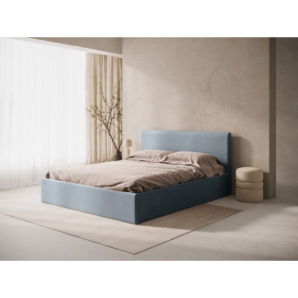 Jasnoniebieski tapicerowany zagłówek 190,5x100 cm Remo – Micadoni -image-1