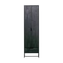 Czarna szafa z litego drewna jesionowego 60x210 cm Silas – WOOOD