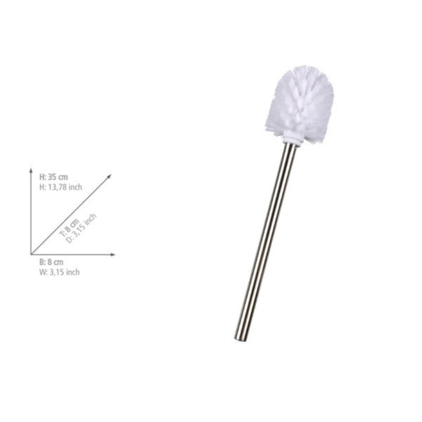 Zapasowa biała szczotka do WC z uchwytem ze stali nierdzewnej Wenko-image-1