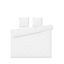 Biała pościel dwuosobowa z perkalu bawełnianego 200x220 cm Daisy – JUNA