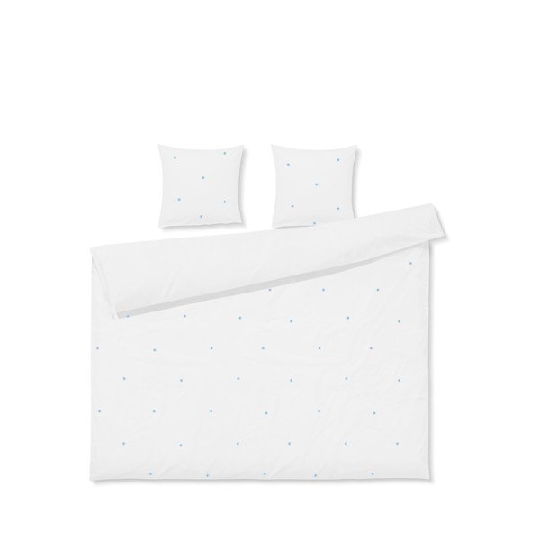 Biała pościel dwuosobowa z perkalu bawełnianego 200x220 cm Daisy – JUNA