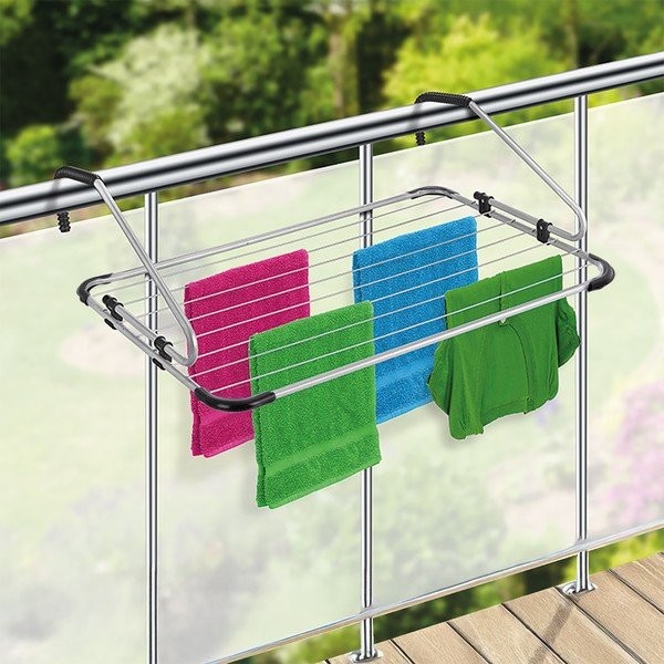 Wisząca suszarka na pranie w kolorze srebra 10,5 m – Orion-image-1