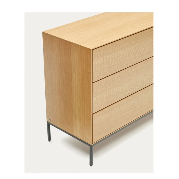 Niska komoda w dekorze dębu 110x75 cm Vedrana – Kave Home-image-3
