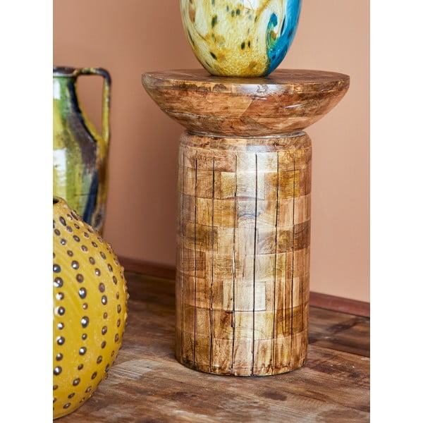 Okrągły stolik z litego drewna mango ø 30 cm Yasme – Bloomingville-image-1