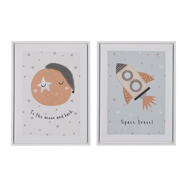 Obrazki dziecięce zestaw 2 szt. 30x40 cm Space – Ixia