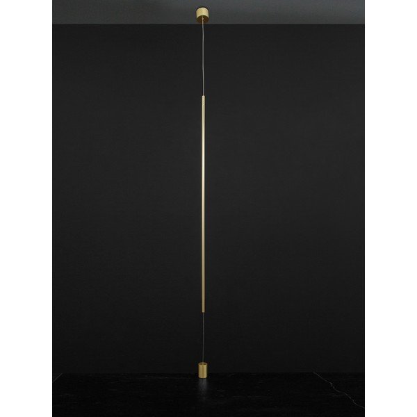 Aluminiowa lampa stojąca LED w kolorze mosiądzu (wysokość 300 cm) Elettra – Nova Luce-image-4