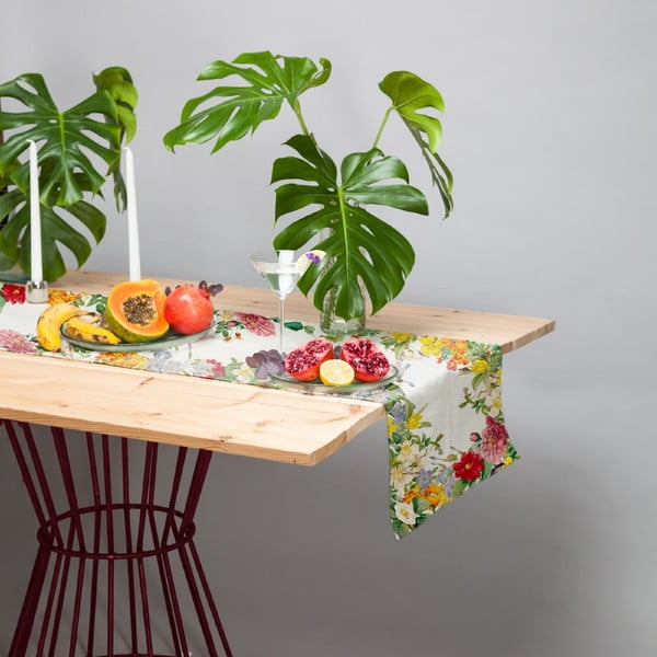 Zestaw 2 bieżników z domieszką lnu Madre Selva Spring-image-1