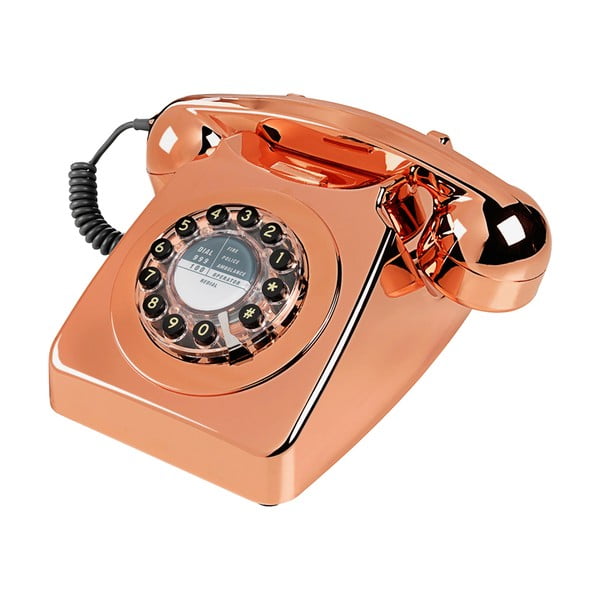 Telefon stacjonarny w stylu retro Serie 746 Copper