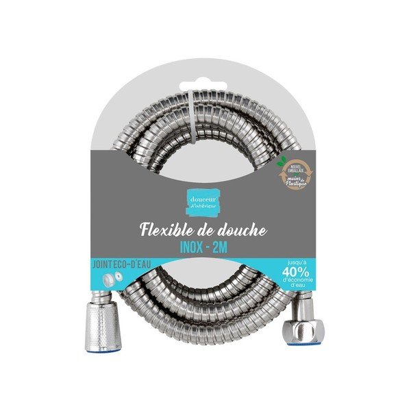 Stalowy wąż prysznicowy Hydro – douceur d'intérieur-image-1