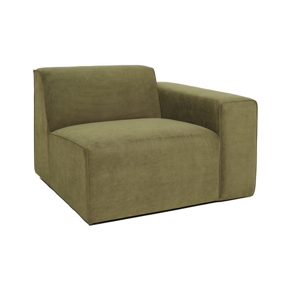 Zielony końcowy moduł sztruksowej sofy Scandic Sting, 101 cm, prawostronny-image-2