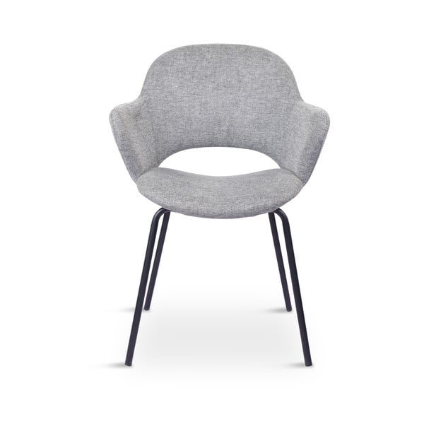 Jasnoszare tapicerowane fotele jadalniane zestaw 2 szt. Rowley – Unique Furniture-image-1