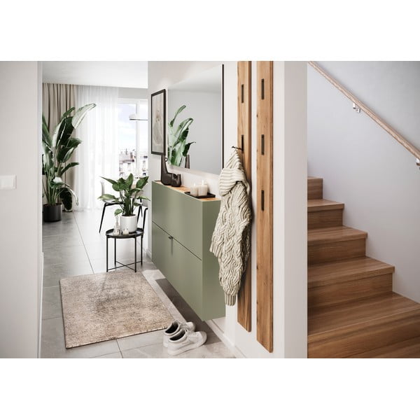 Zielonoszara uchylna szafka na buty Ameca – Germania-image-4