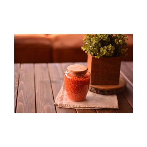 Szklany pojemnik z bambusowym wieczkiem Bambum Rella Small-image-2