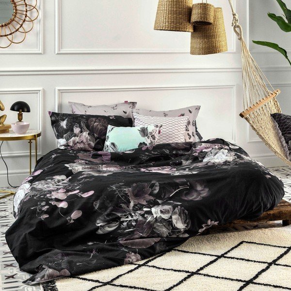 Czarna bawełniana jednoosobowa poszwa na kołdrę 140x200 cm Onyx – Happy Friday-image-4