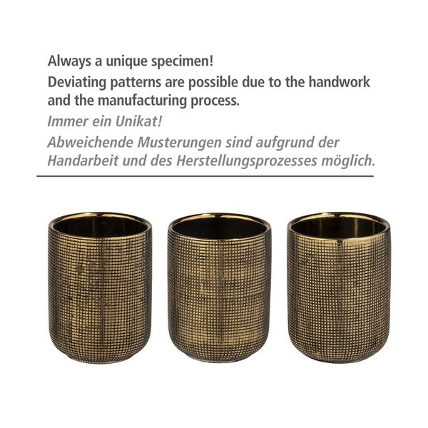 Ceramiczny kubek na szczoteczki do zębów w kolorze złota Rivara – Wenko-image-4