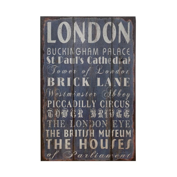 Drewniany obraz London, 25x38 cm