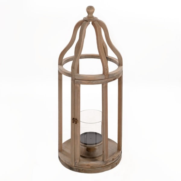 Lampion drewniany Beige, 32x83 cm