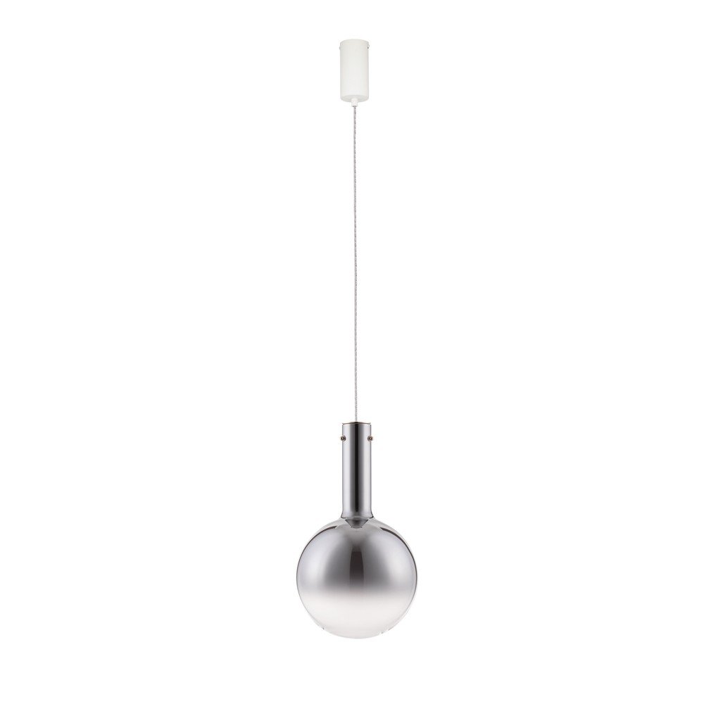 Szara szklana lampa wisząca LED ze ściemniaczem ø 25 cm Nostos – Nova Luce