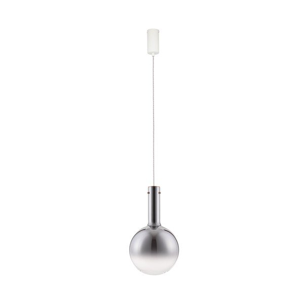 Szara szklana lampa wisząca LED ze ściemniaczem ø 25 cm Nostos – Nova Luce