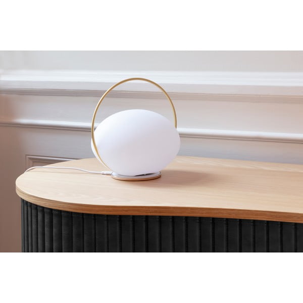 Biała lampa stołowa LED ze ściemniaczem (wysokość 19 cm) Orbit – UMAGE-image-4