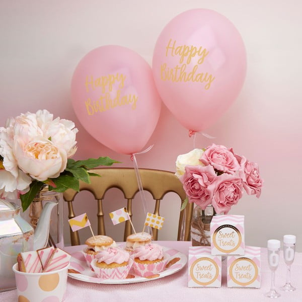 Zestaw 8 różowych balonów Neviti Pattern Works