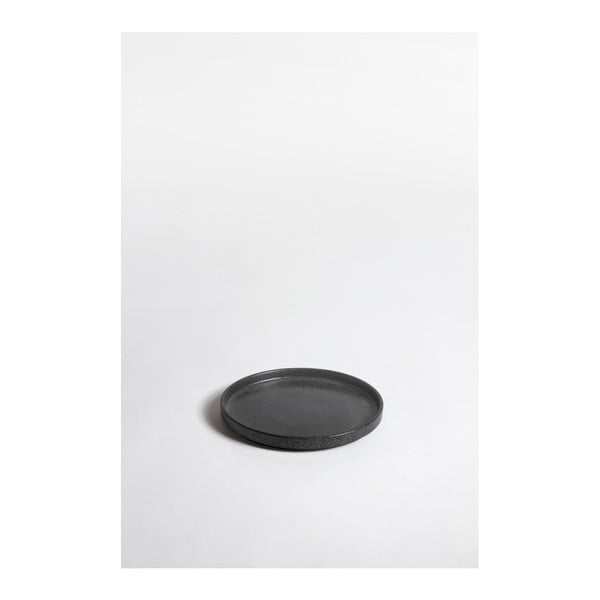 Czarna taca ceramiczna ComingB Assiette Granite Noir PM, ⌀ 16,5 cm
