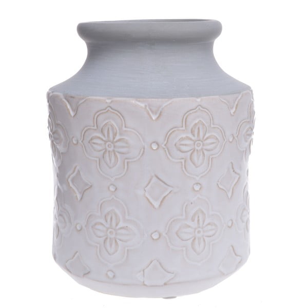 Biały wazon ceramiczny Ewax Petals, wys. 18 cm