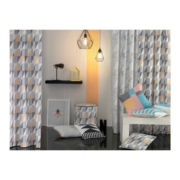 Czarno-biała poszewka na poduszkę Mike & Co. NEW YORK Pinky Light Stripes, 43x43 cm-image-1