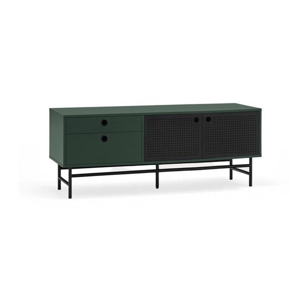 Ciemnozielona szafka pod TV 140x52 cm Punto – Teulat-image-3