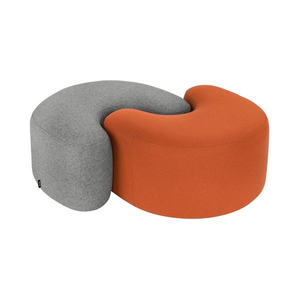 Wełniany puf w kolorze terakoty Ü – noo.ma-image-4