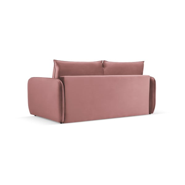 Różowa aksamitna rozkładana sofa 194 cm Vienna – Cosmopolitan Design-image-3