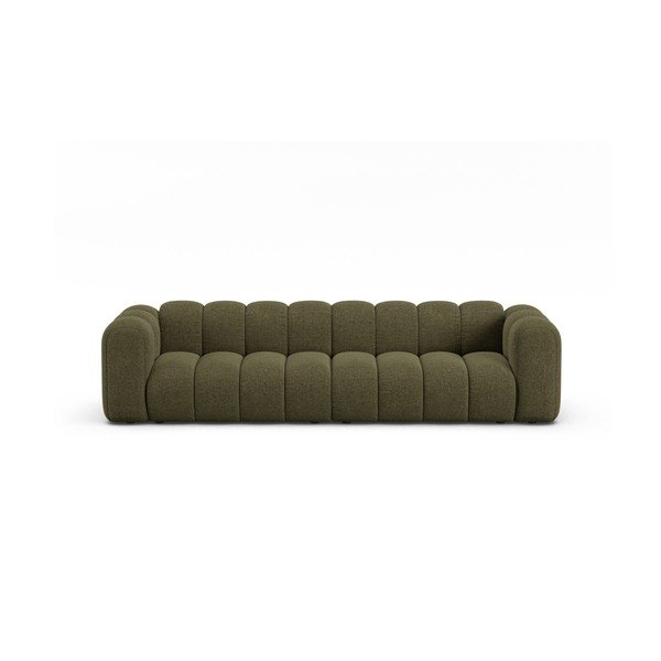 Zielona sofa z tkaniny szenilowej 290 cm Lupine – Micadoni 