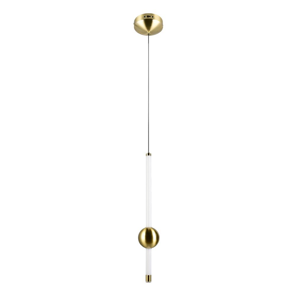Lampa wisząca LED ze ściemniaczem w kolorze mosiądzu Melita – Trio