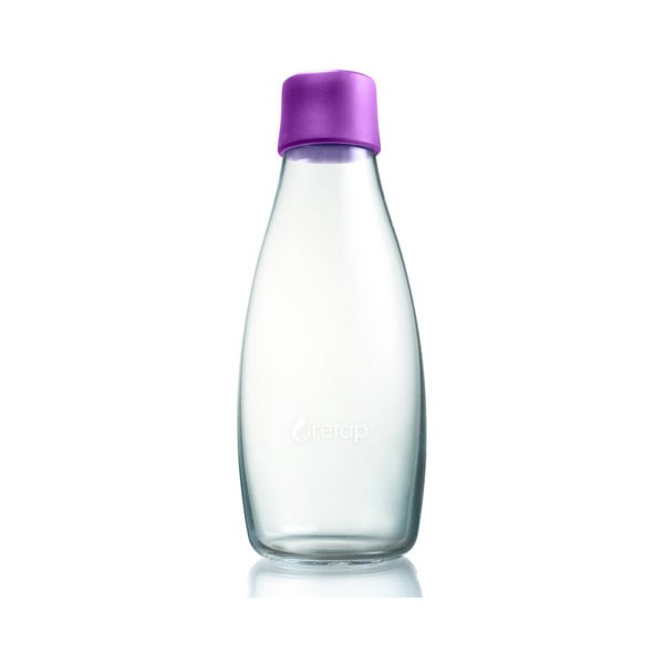 Fioletowa butelka ze szkła ReTap, 500 ml